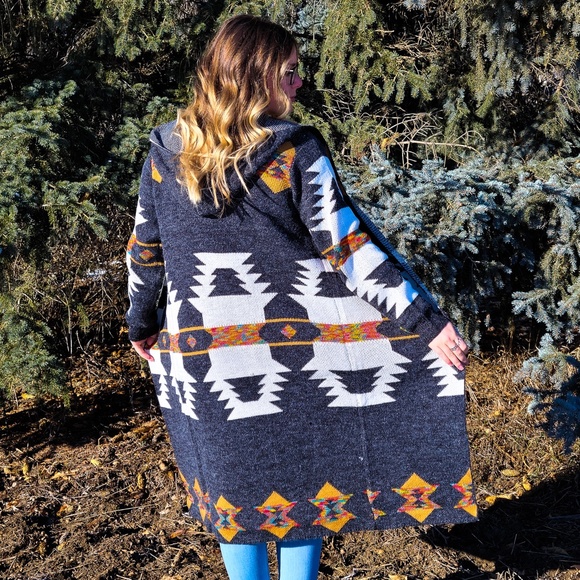 Take Me Out Aztec Crochet Cardigan - Picture 5 of 5